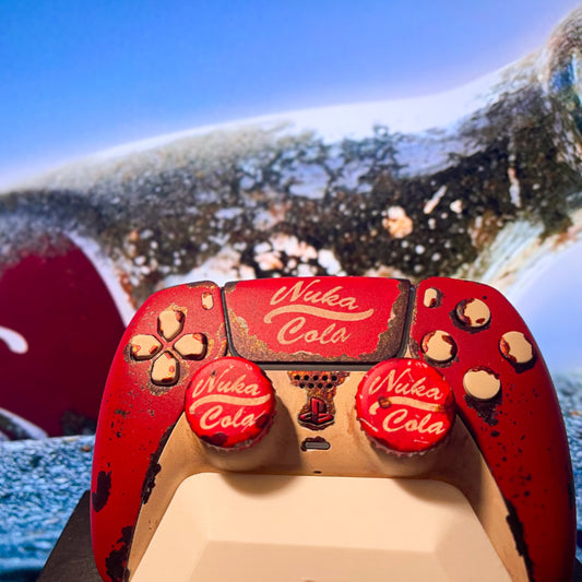 Custom Painted Fallout Nuka Cola Themed PS5 Controller