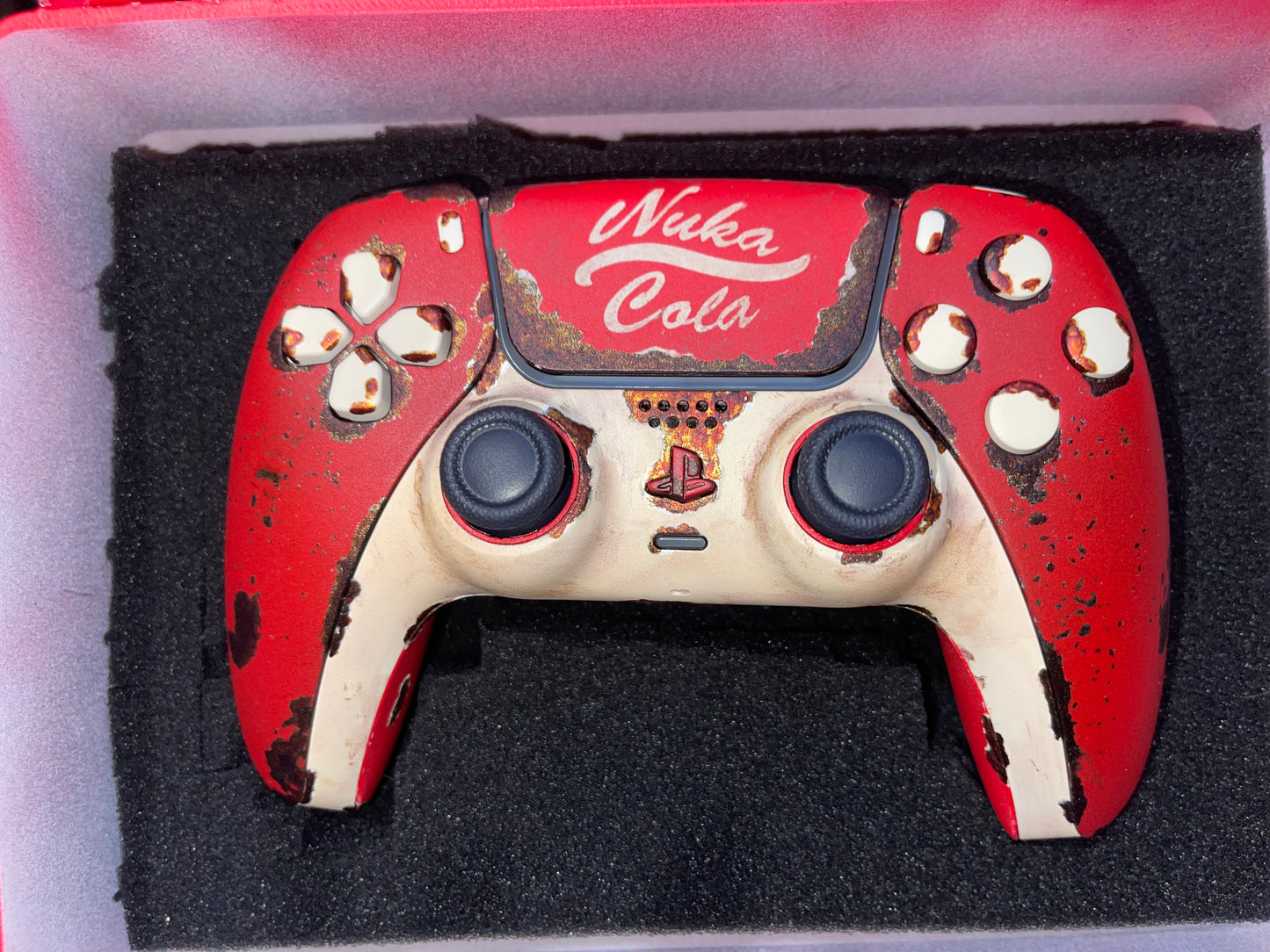 Custom Painted Fallout Nuka Cola Themed PS5 Controller