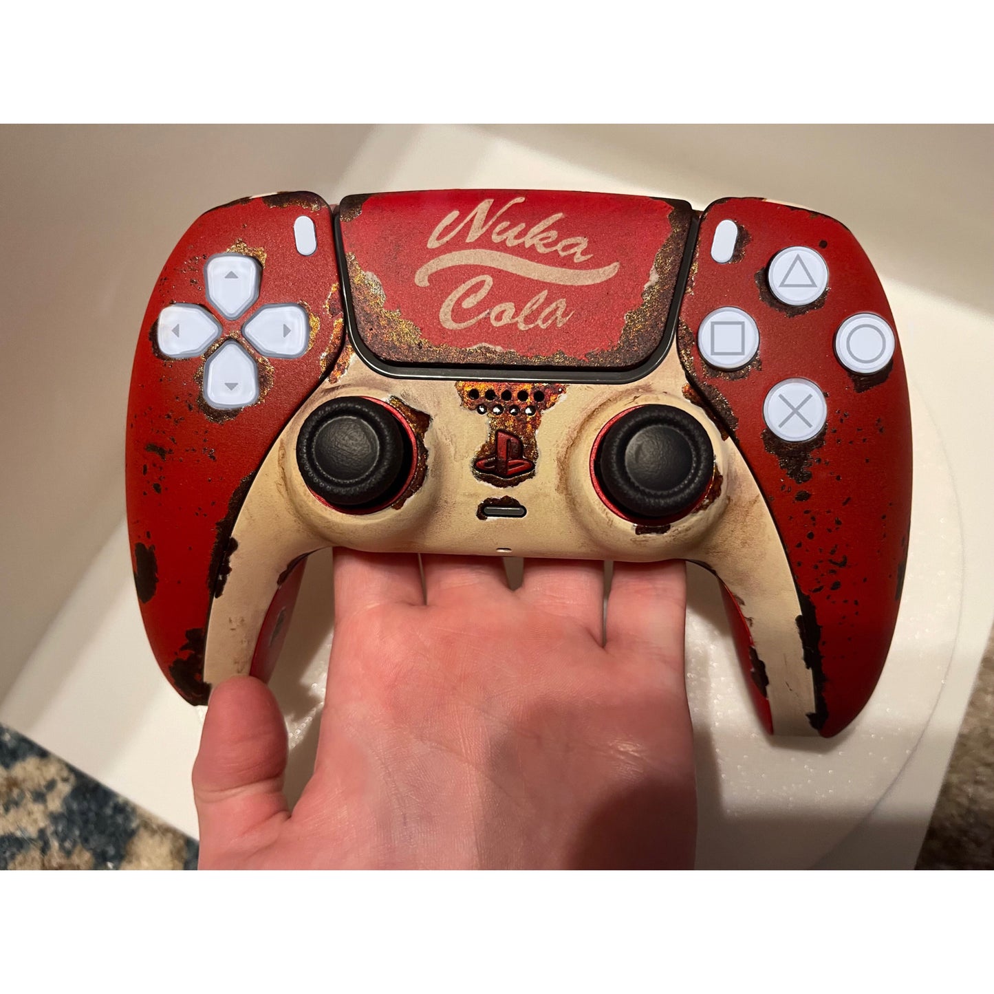 Custom Painted Fallout Nuka Cola Themed PS5 Controller