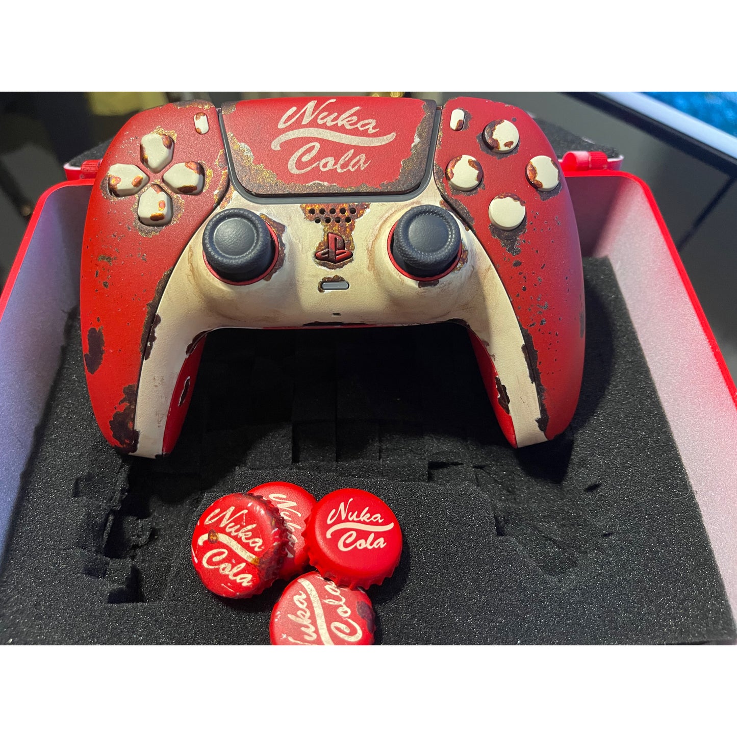 Custom Painted Fallout Nuka Cola Themed PS5 Controller