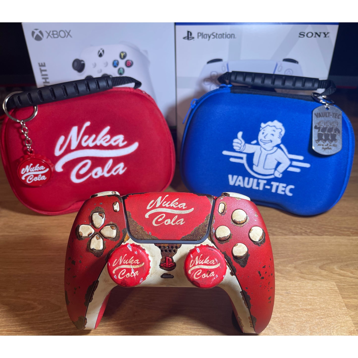 Fallout Controller Case | Nuka Cola & Vault-Tec Custom Travel Case for Xbox and PS5 Controllers